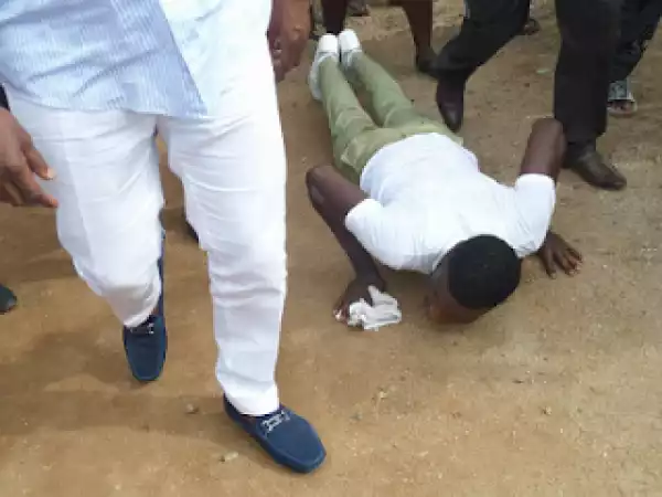 See What A Corper Did When He Saw Fayose That Made Him Get Automatic Job (Photos)